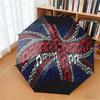 1 Stück Britische Flagge Regenschirm Tragbarer Faltregenschirm Eisenrahmen Lochknochenstruktur Outdoor Heimregenschirm