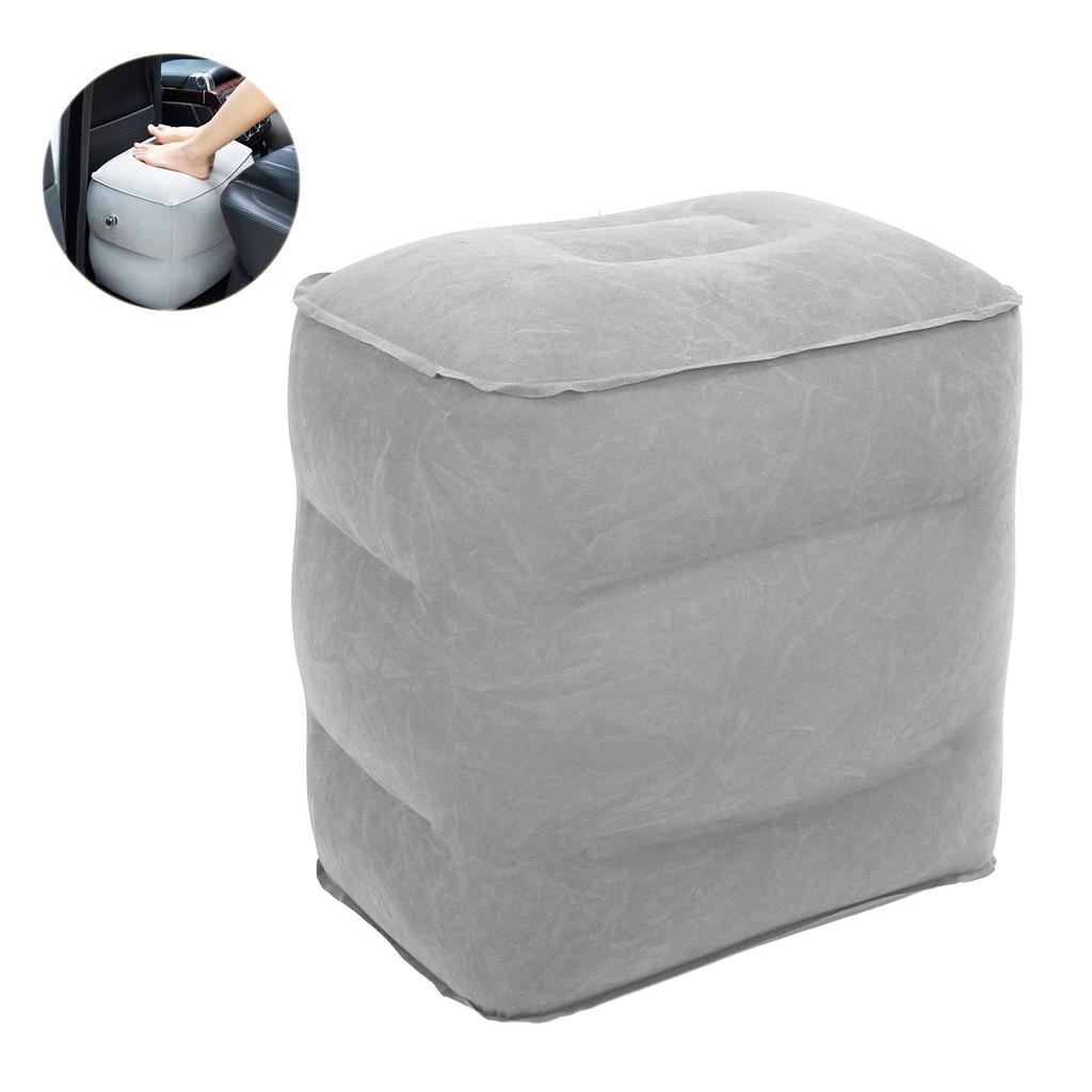 Inflatable Foot Rest Comfortable Ergonomic Portable Travel Foot Leg Rest Pillow for Airplane Car