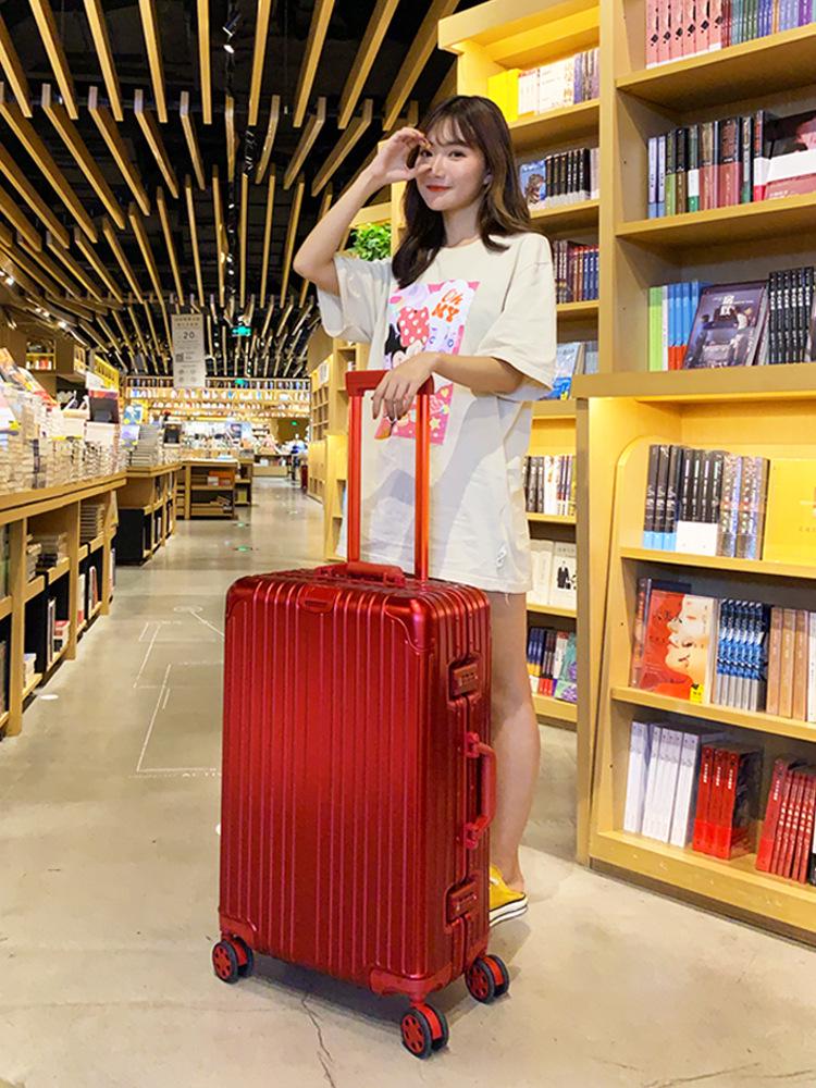 20-Inch Unisex Carry-On Suitcase with Aluminum-Magnesium Alloy, Combination Lock & Universal Wheels