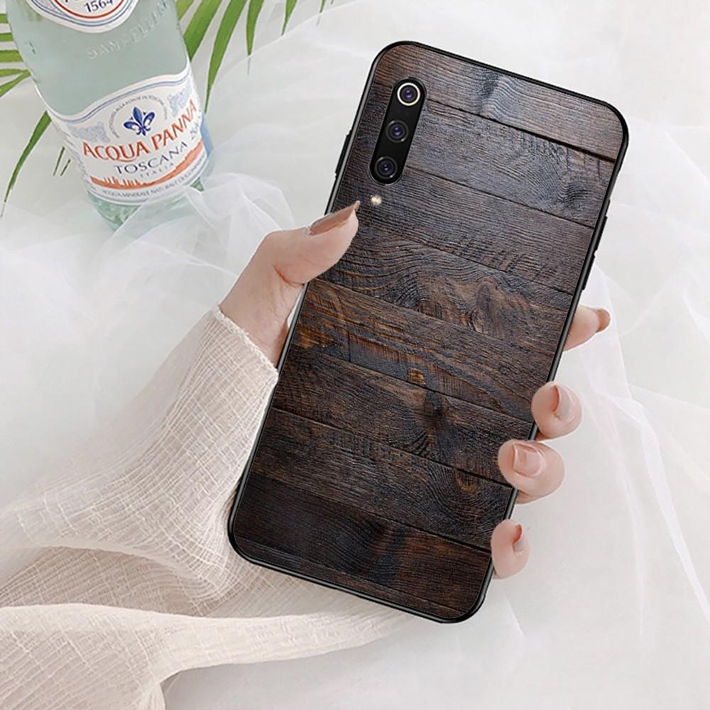 Wood Grain Phone Case For Xiaomi Mi 5X 8 9 10 11 12 lite pro 10T PocoX3pro PocoM3 Note 10 pro lite
