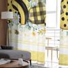 Bee Nest Eucalyptus Leaves Daisy Flower Yellow Voile Sheer Curtains Living Room Window Tulle Curtain Bedroom Drapes Home Decor