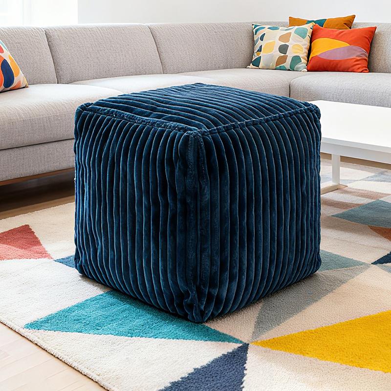 Saco de Armazenamento de Roupas de Brinquedo Antigo Sofá Preguiçoso Sem Enchimento Puff Capa para Puff Puff para Pés Tatami Futon Almofada Sem Enchimento 45x45x40cm