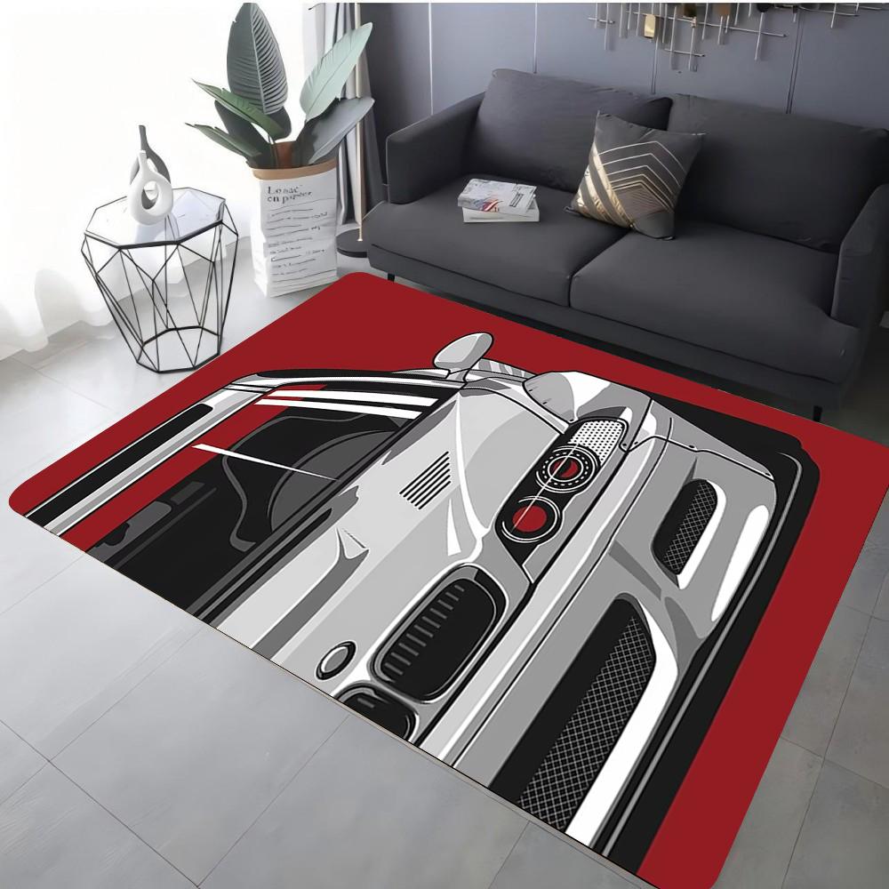 Cool Racing Car Design Carpet for Bedroom and Living Room Decor Non-Slip Area Rug for Sofa Washable Floor Mat Cofee Table Mat