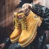 Top Handgefertigte Martin Stiefel Herren Vintage Britische Rhabarberstiefel Herbst Outdoor Wanderschuhe High Top Tooling Stiefel