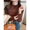 Gentle Sweater High Neck Pullover Knit Thick Women's Plush Autumn and Winter