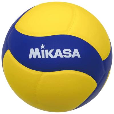 MIKASA Volleyball Übungsgröße für und Hoch Empfohlener Innendruck V335W Ball, 5, Erwachsene, Hochschulen, Schulen, Gelb/Blau, 0.3-0.325 kgf/cm²,