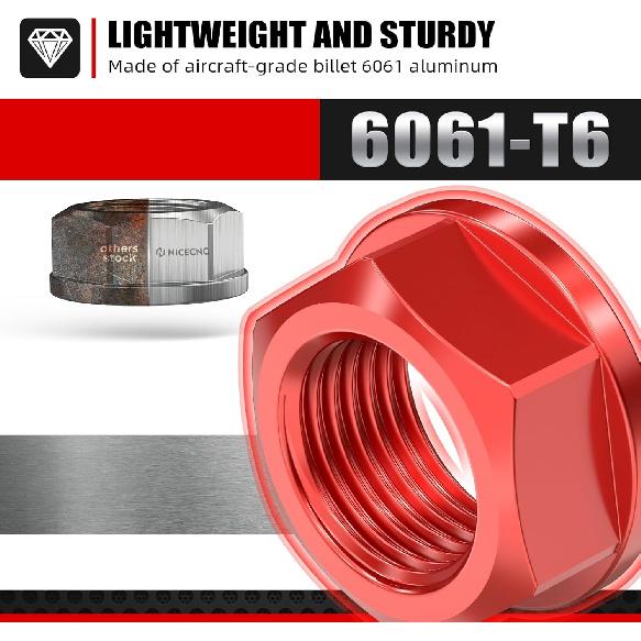 NICECNC M16XP1.5 Front Axle Shaft Lock Nut Dirt Bike Compatible with Honda CR125R CR250R 02-07 CRF250R 04-21 CRF450R 02-21 CRF250RX 19-21 CRF450RX