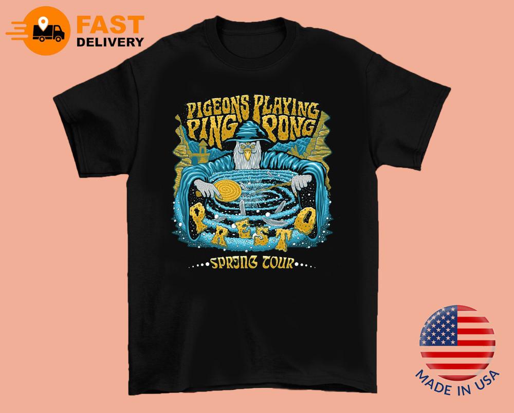 Pigeons Playing Ping Pong NEW  PRESTO  Tour Cotton Adult Shirt All Size Unisex T-Shirt XL