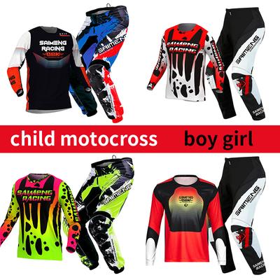 Motocross Gear Set for Kids 4 5 6 7 8 9 10 11 12 13 Years Youth Child Motorcycle Boy Girl Jersey Pant Kits Racing Suit Off-road Enduro MX MTB