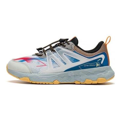 Li Ning Comfortable Mesh Non-Slip Shock Absorbing Wear-Resistant Low-Top Running Shoes Kids Sneaker Blue YKFS070-1