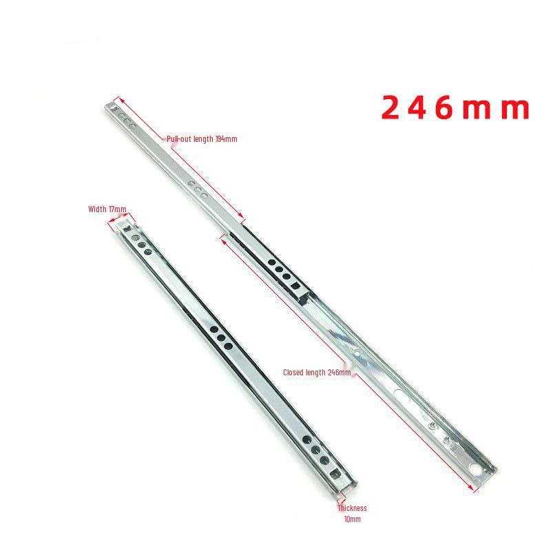 In-Stock 17mm Wide, 10mm Thick Two-Way Slide Rail with Ball Bearing for Laboratory Equipment Drawers