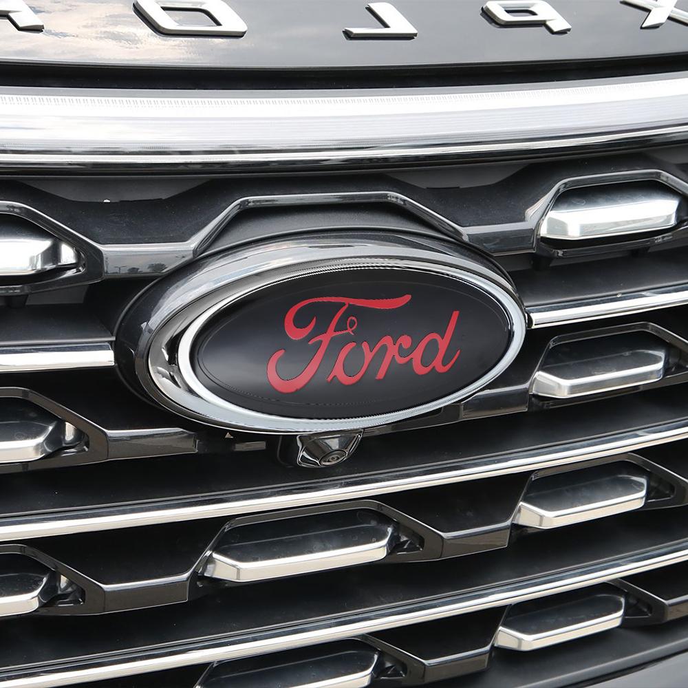14.5cm Car Front Badge Emblem Replacement Accessories For Ford ST Fiesta Focus Mk2 3 4 Edition Mondeo Fusion Ecosport Ranger