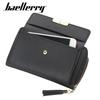 Pu Leather Long Wallet For Women With Zipper And Card Slots For Daily Use