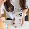 Japanese Korean Pink Strawberry Bear Heart iPhone 17/16ProMax/15/14 Girly Phone Case