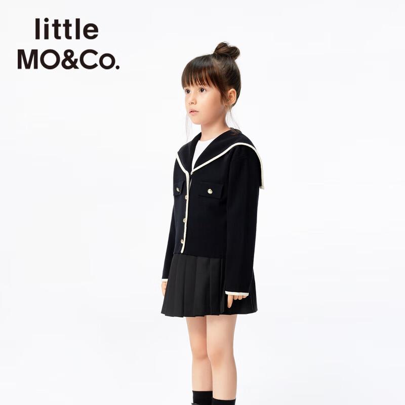 Little MO&Co. Девочкий вязаный кардиган в морском стиле 140