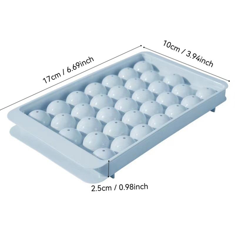 3D Round Ice Cube Tray With Lid Ice Ball Creative Homemade Ice Compartment Ice Cube Model 33 Compartment Ice Ball Box Ice Cream