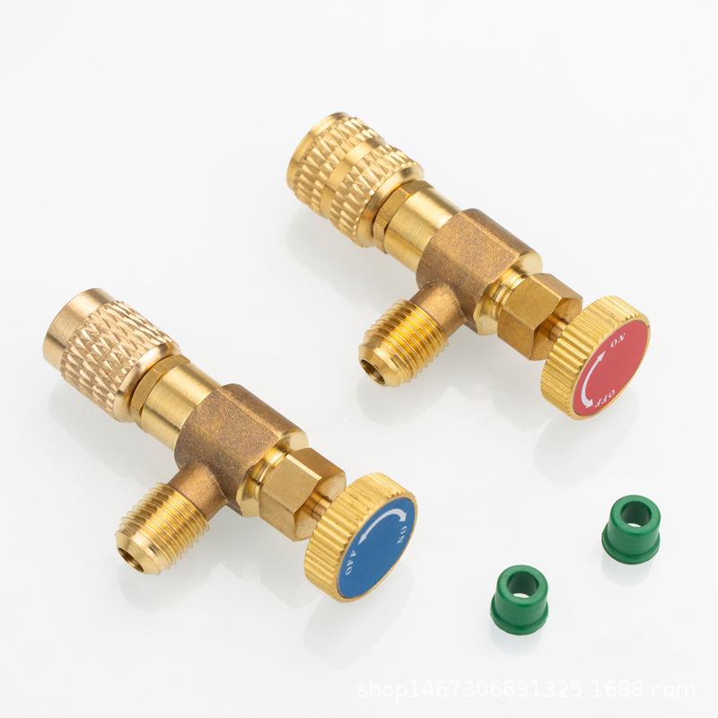 Refrigerant Charging Safety Valve for Air Conditioners, Leak-Proof, Anti-Freeze, Compatible with R22/R410