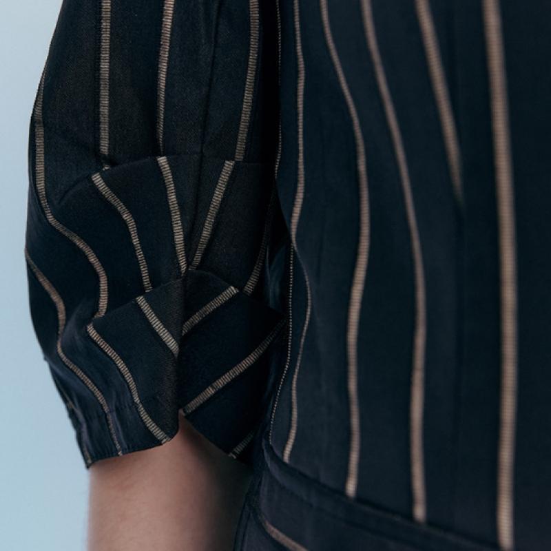 Maxza Stripe Volume Sleeve Tailored Jacket Cc08qj306on