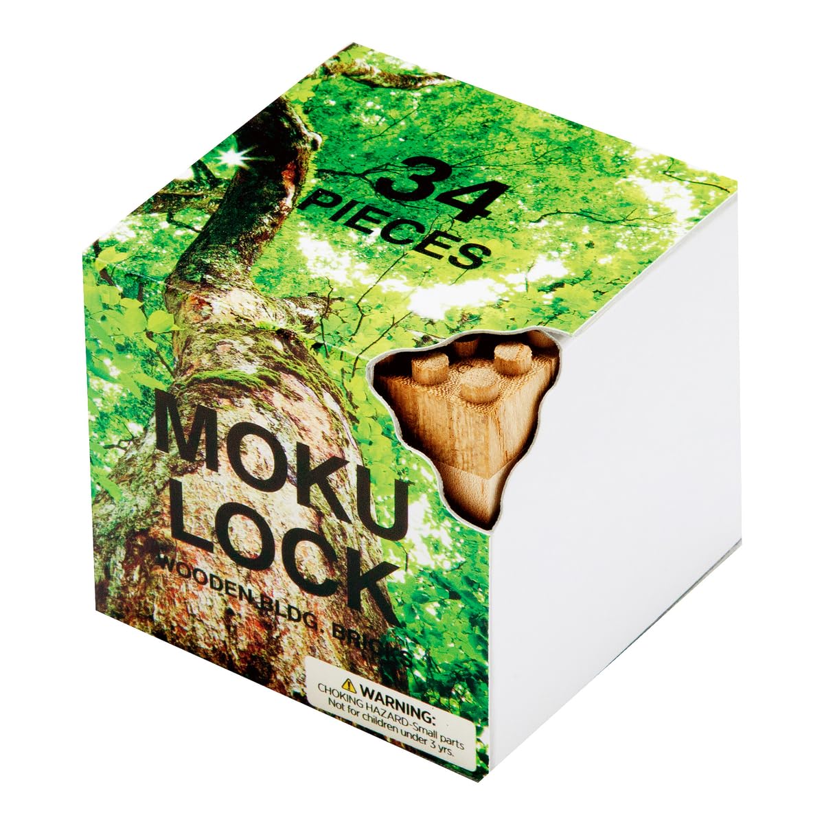 

MOKULOCK Набор деревянных блоков из 34 деталей, Сделано в Японии