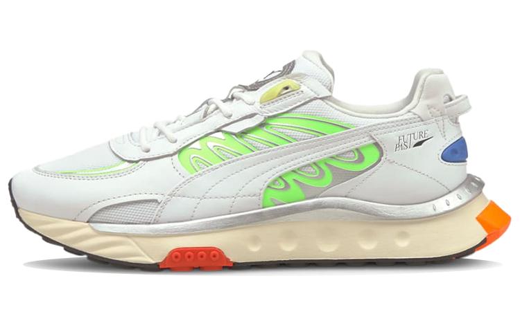 PUMA Wild Rider Techno  White Green Glare  381596-03 40.5