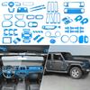 Conjunto Completo de Acessórios Decoração Acabamentos Azul Claro Para Jeep Wrangler JL JT 2018-23