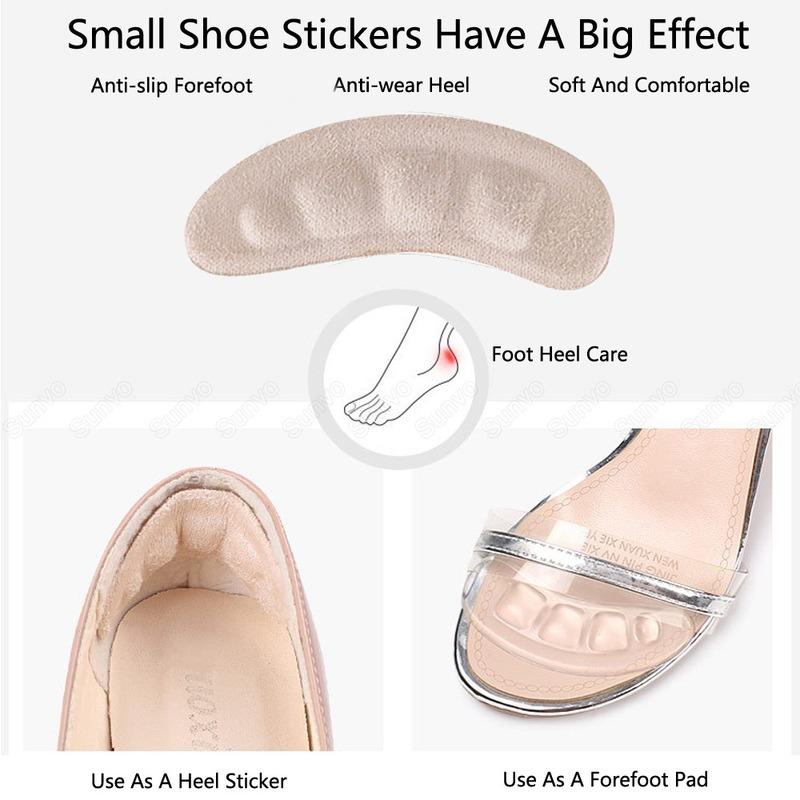 2 Pares de Almohadillas de Silicona para Zapatos de Mujer Inserciones Antideslizantes Autoadhesivas Plantillas de Gel para Metatarso y Talón para Tacones Sandalias Almohadilla Antideslizante para el Pie
