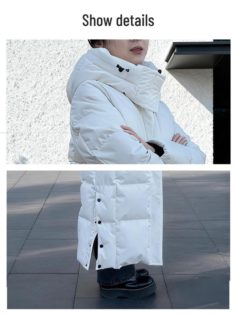 New Unisex Long Ankle-Length Winter Jacket - Loose Fit, Warm, Korean-Style