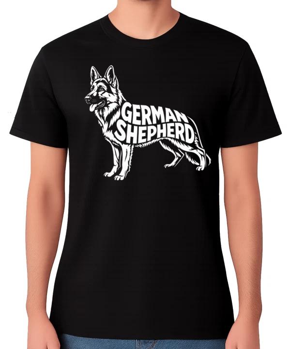 German Shepherd Dog Unisex T-Shirt Breed Lover Outline Graphic Tee XXXXL