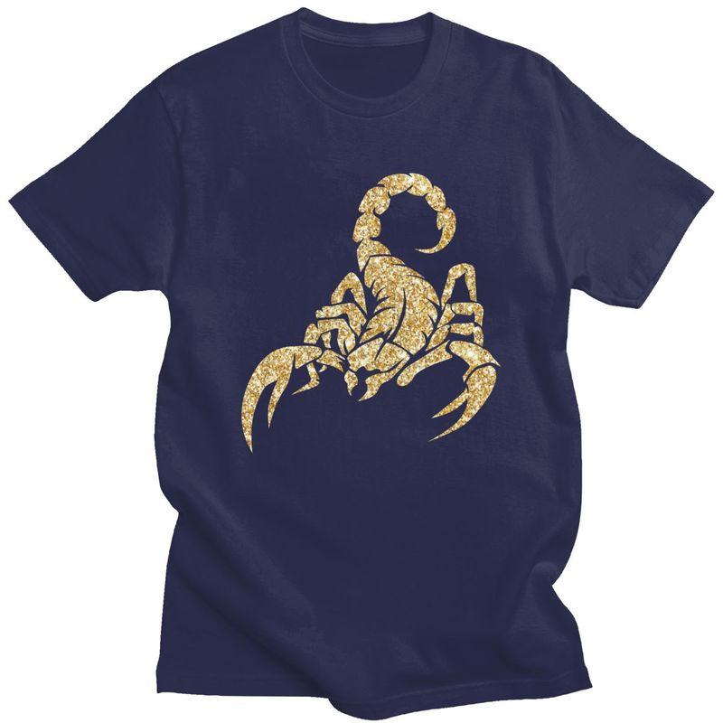 Sparkly Scorpion T Shirts 100 Cotton Tee Tops Summer Round Neck Tshirt Casual Short Sleeve Men Women Birthday Gift