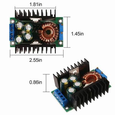 Convertidor reductor de CC a CC XL4016 de 300 W y máx. 9 A, 5-40 V a 1,2-35 V, módulo de fuente de alimentación ajustable, controlador LED