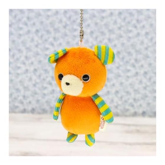 Shinada Drop Plush Bear Keychain (Orange)