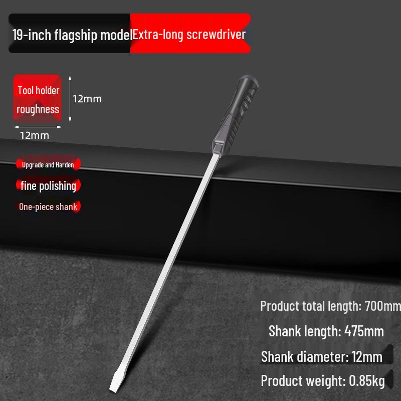 Extra Large Slotted Screwdriver and Self-Defense Pry Bar