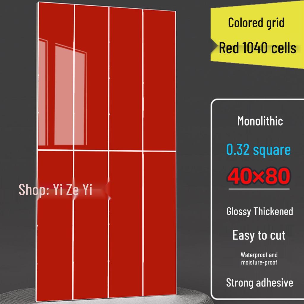 Imitation Tile Aluminum Composite PVC Self-Adhesive Kitchen Oil-Proof Wall Sticker and Wainscoting Panel.