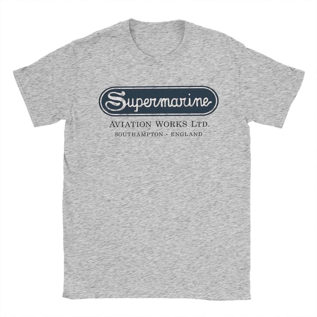 Supermarine Aviation Logo T-Shirt Sommer 100% Baumwolle T-Shirts für Männer Design T-Shirt Kurzarm Ästhetische T-Shirts