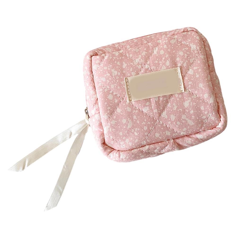 Makeup Bag for Purse Preppy Zipper Cosmetic Pouch Purse Travel Coin Pouch Sanitary Napkin Storage Bag Makeup Organizer