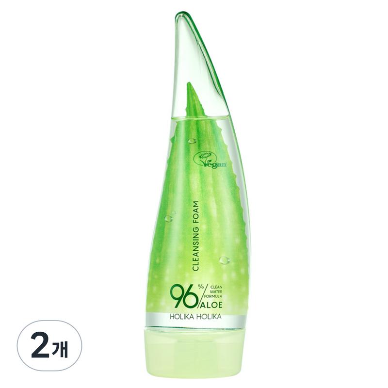 Holika Holika Aloe Clean Water Formula 96% Cleansing Foam Mini, 2 pcs, 55ml