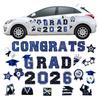 30Pcs Graduation Car Magnetic Stickers Waterproof Reusable 2026 Senior Grad Car Decorations Bumper Magnets for Refrigerator Metal Surfaces Party