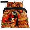 Rooster Comforter Cover King Full Size for Boys Girls Rustic Rooster Bedding Set Duvet Cover Vintage Bedding Collection 3Pcs
