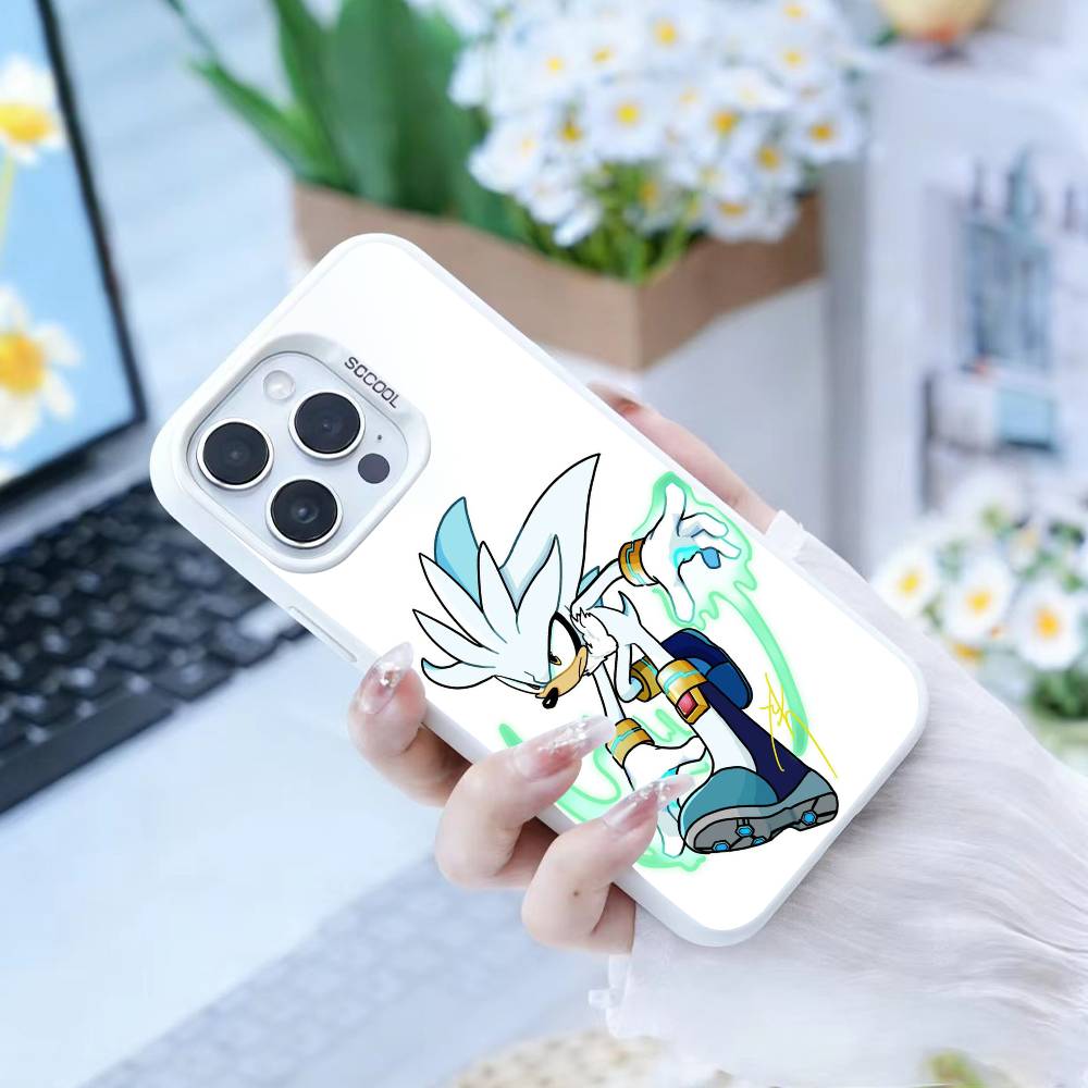 S-Sonic The H-Hedgehog  Phone Case For iPhone 16,15,14,13,12,17,Pro,MAX White Matte Shockproof Cover