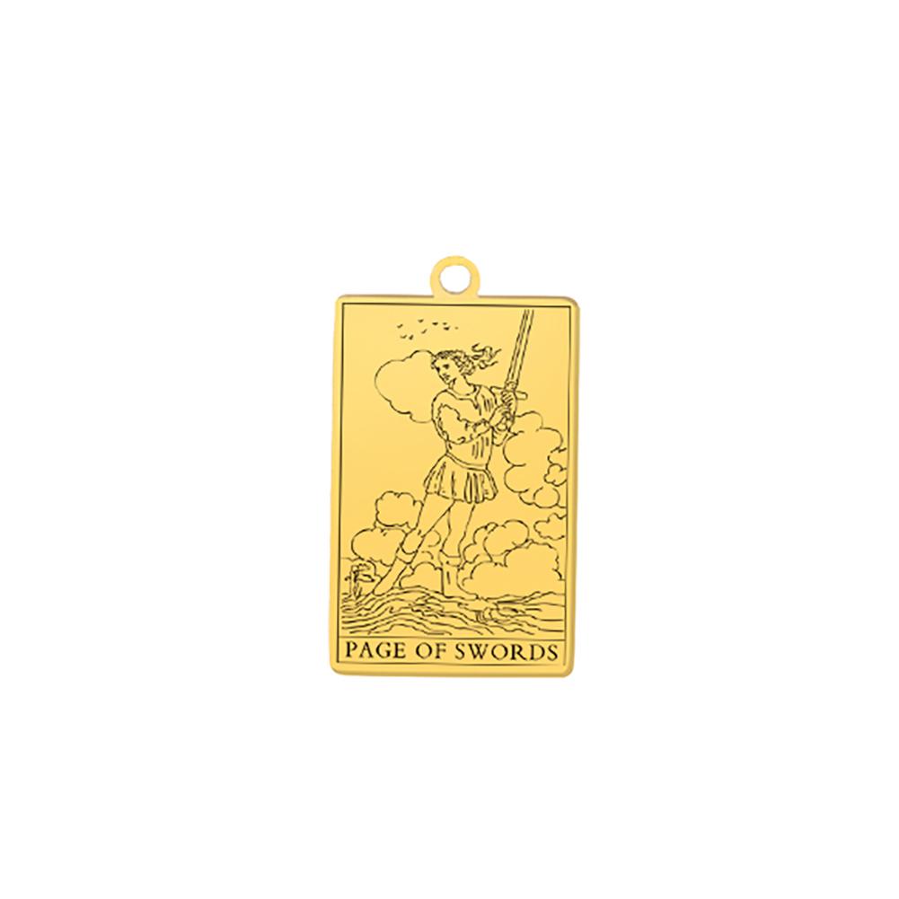 Suit of Pentacles Tarot Cards Vintage Amulet Pendant for Necklaces Suit of Swords Traditional Tarot Art Minor Arcana Wholesale