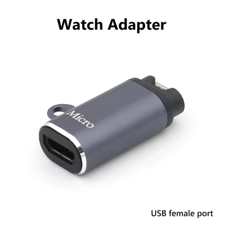 Type C/8Pin/5Pin/DC5521 Charging Adapter for 7/6/5 Smartwatches for Efficient and Stable Power Supply