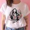 2023 New Women T-Shirt Kimetsu No Yaiba Demon Slayer Top Female T Shirt Harajuku Streetwear O-Neck Casual Ladies Tees Clothing