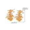 Exaggerated Metal Line Stud Earrings for Women Vintage Geometric Irregular Stacked Earrings Advanced Design Jewelry Gift