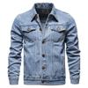 Spring Autumn Men Denim Jackets Casual Solid Color Lapel Single Breasted Jeans Jacket Man Slim Fit Cotton Outwear Coats