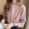 Fashion Long Sleeve Pink Blouse Shirt Women Tops Blouses J159