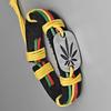Jamaican Red Yellow Green Leather Bracelet - Hip Hop Street Dance Color Block Men