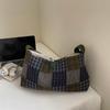 Autumn/Winter Retro Plaid Tote: Lightweight, Versatile, Large-Capacity Women's Crossbody Bag