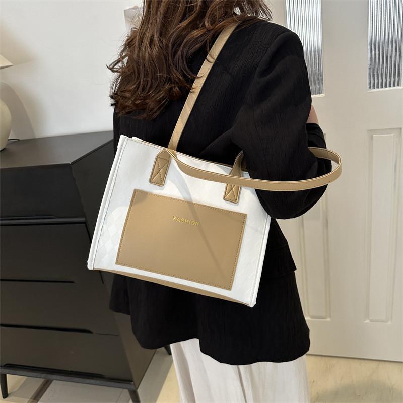 Spacious Pu Tote Bag For Women Stylish Casual Shoulder Bag Ideal For Daily Use