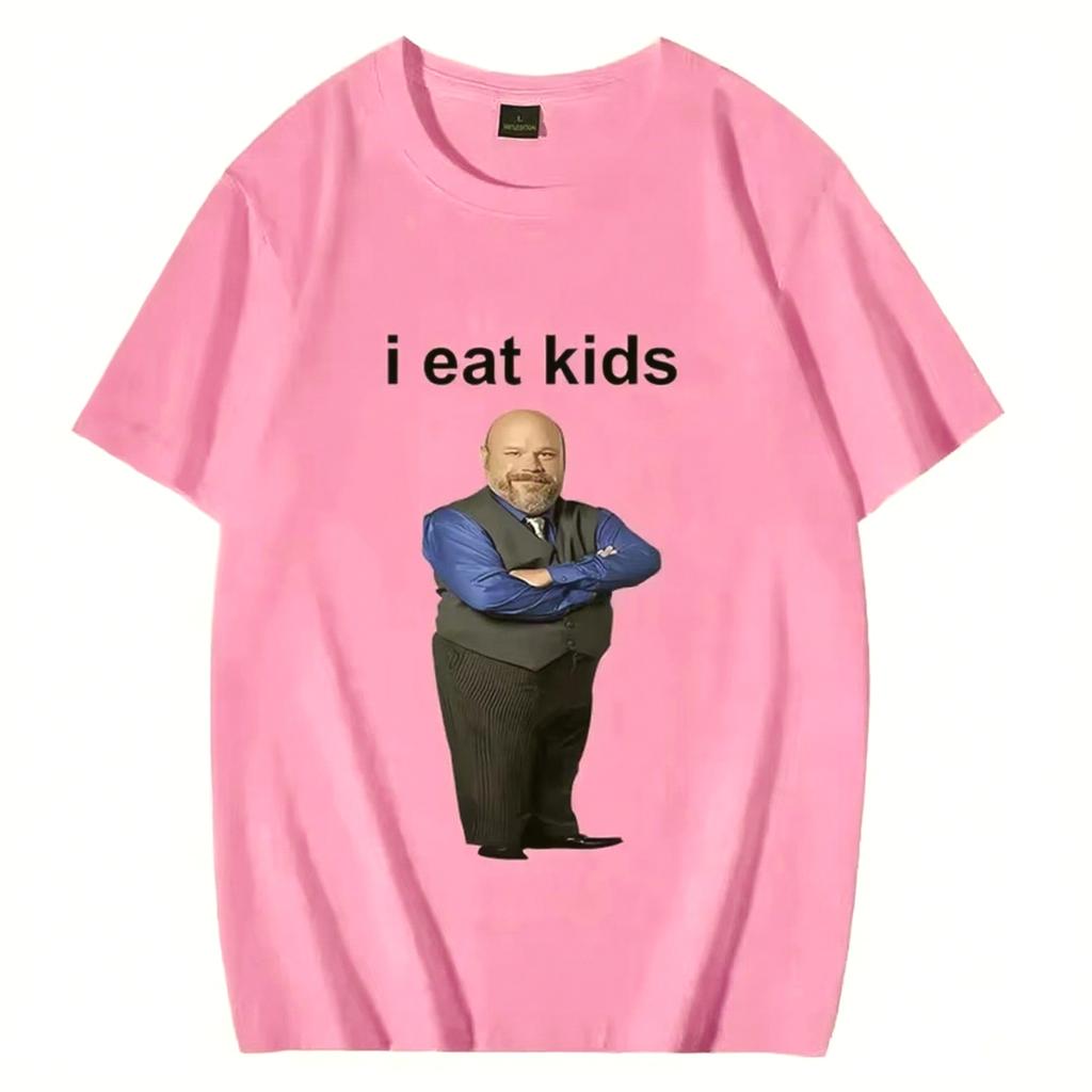 Bertram Eats I Eat Kids Graphics T Shirt Autumn Pure Cotton Men's and Women's T-shirt Short Sleeve Street Fashion Trend Clothing