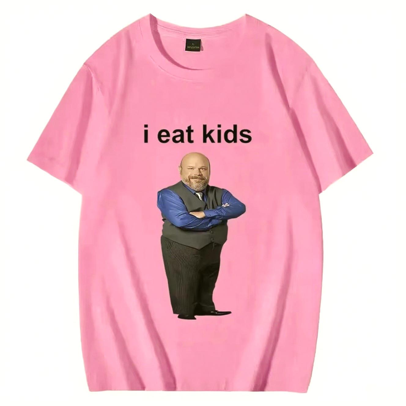 

Bertram Eats I Eat Kids Graphics T Shirt Autumn Pure Cotton Men s and Women s T-shirt Short Sleeve Street Fashion Trend Clothing 4XL